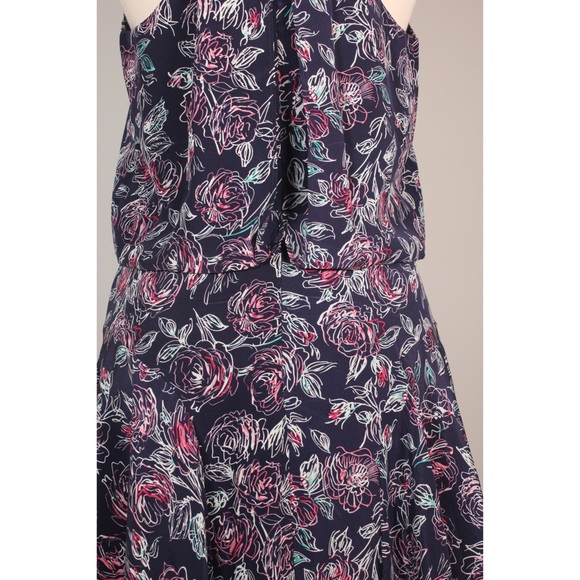 Joie Silk Floral Pattern Printed Sleeveless Dress - Picture 6 of 10